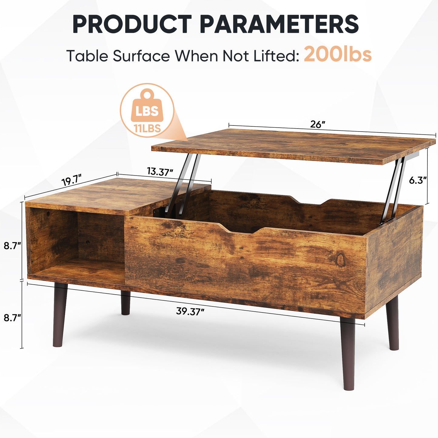 Luxury Modern Coffee Table for Living Room - Elegant & Functional Centerpiece