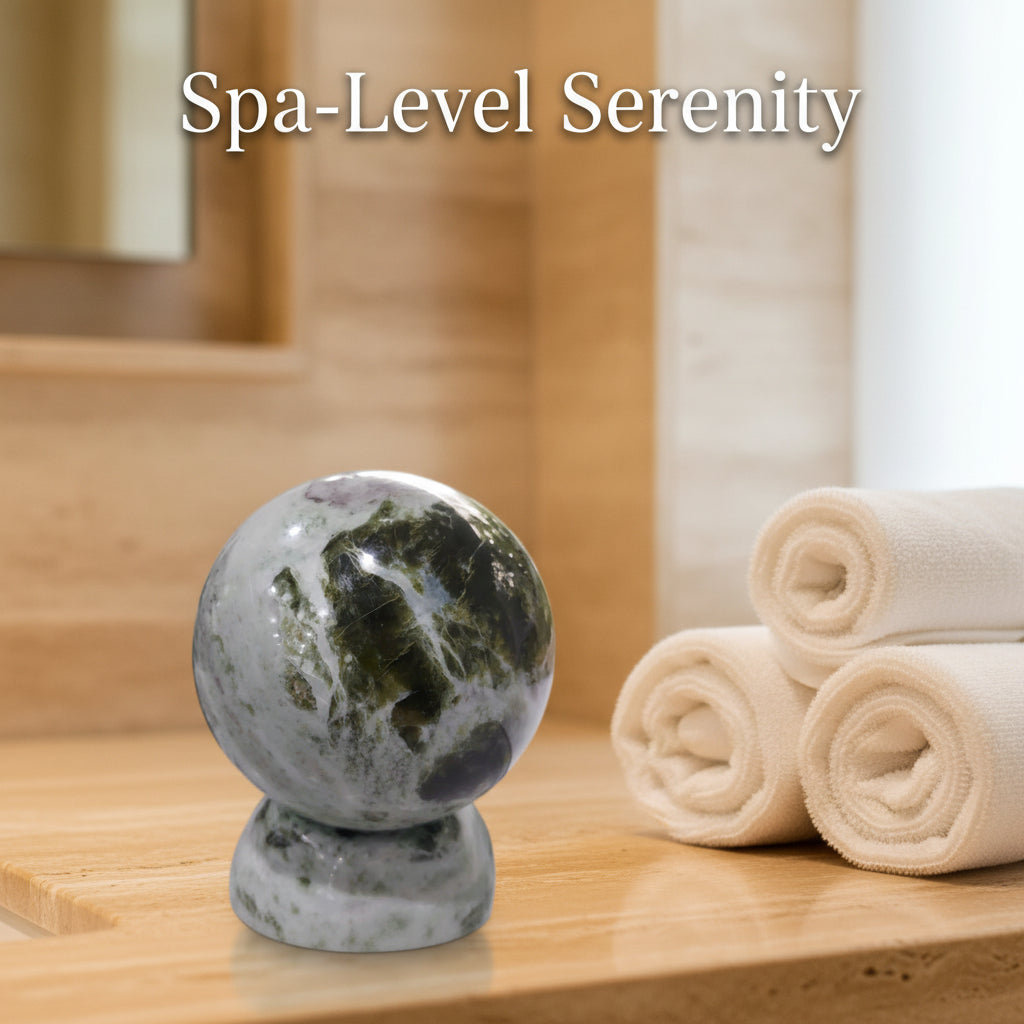 Viva Elite Green Marble Sphere - Lifestyle Styling