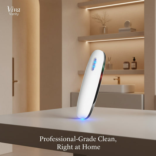 UV sanitizing wand and surface disinfectant shown for an evidence comparison
