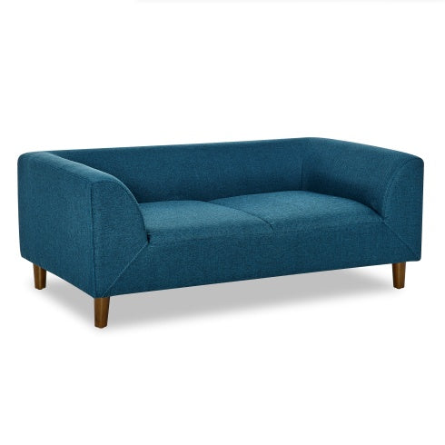 Dog sofa placed beside living room furniture away from the main walking path