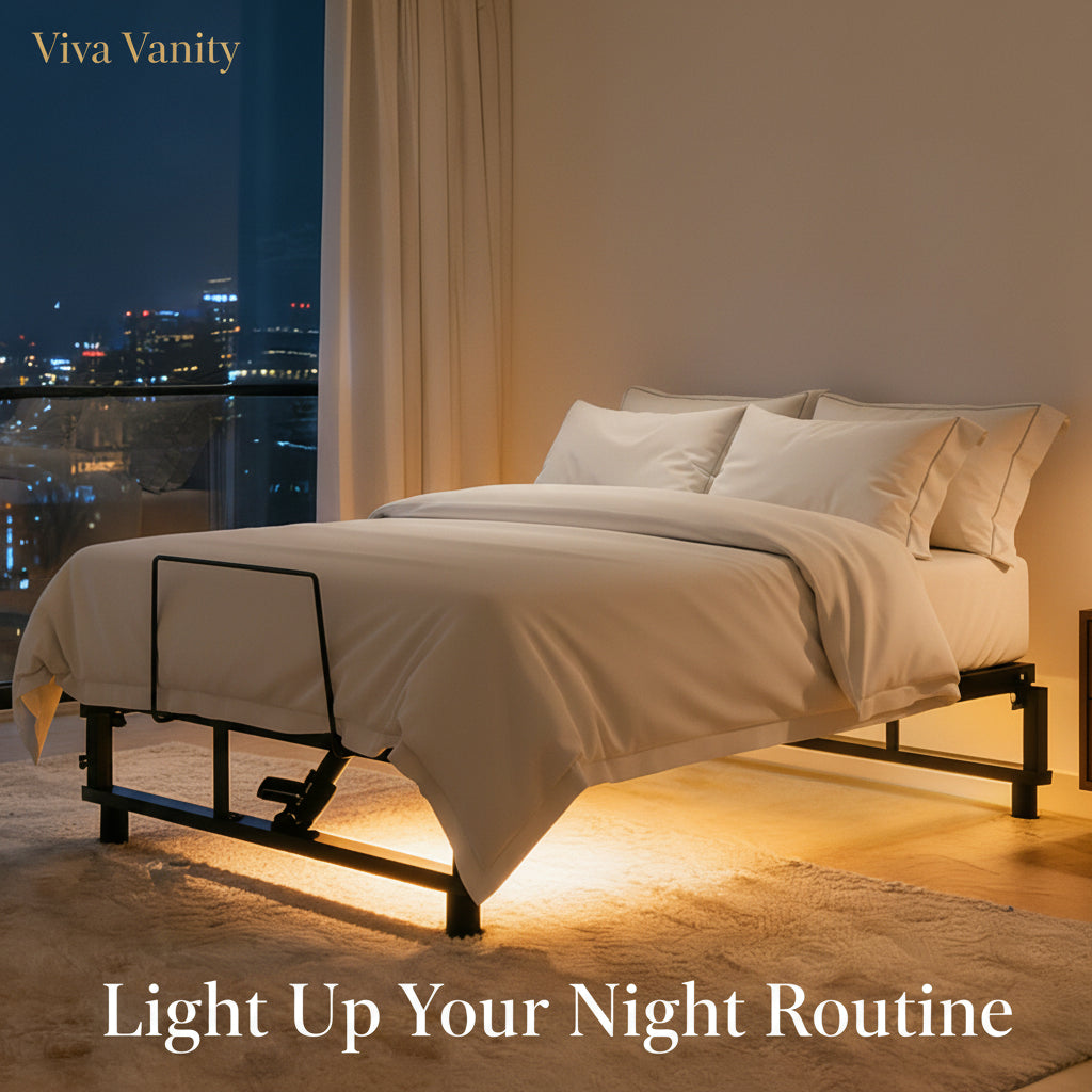 Viva Elite Adjustable Bed Base Frame - Multiple Positions Zero Gravity Anti-Snore Infographic