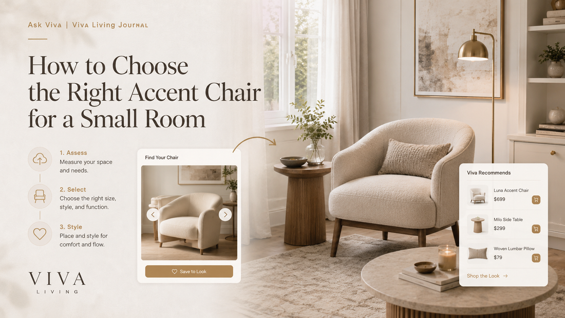 Choose the right accent chair for a small room with Ask Viva