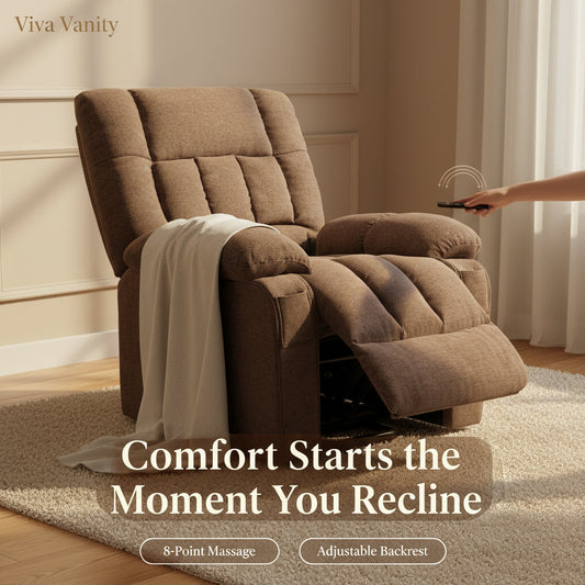 Recliner arranged with lighting and side furniture for room setup planning