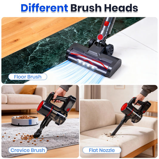 Cordless stick vacuum with LED floor head for a seven-spec buying checklist