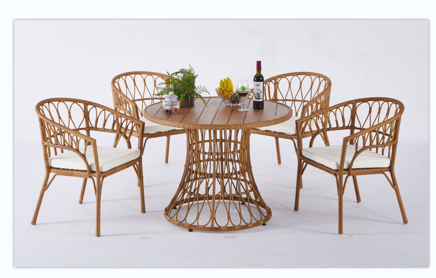 Viva Sienna Bamboo-Style Outdoor Dining Set