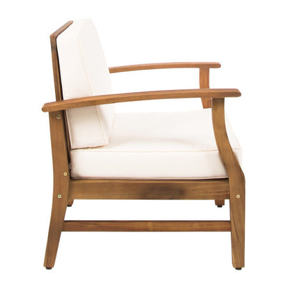 Cream Wooden Club Chair | Viva Clement