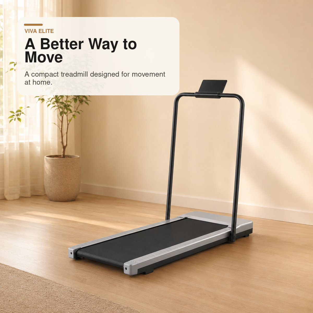 Compact Under-Desk Walking Treadmill with Remote & LED Display | Viva Elite