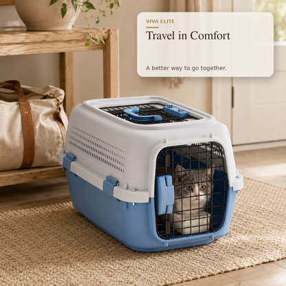 Hard-Sided Pet Carrier with Ventilation & Handle | Viva Elite