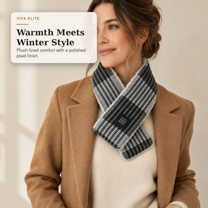 Plaid USB Heated Scarf with Soft Lining | Viva Elite