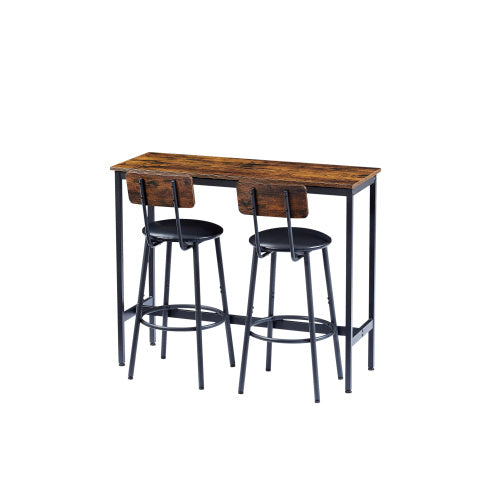 Viva Horizon Rustic Brown Bar Table Set