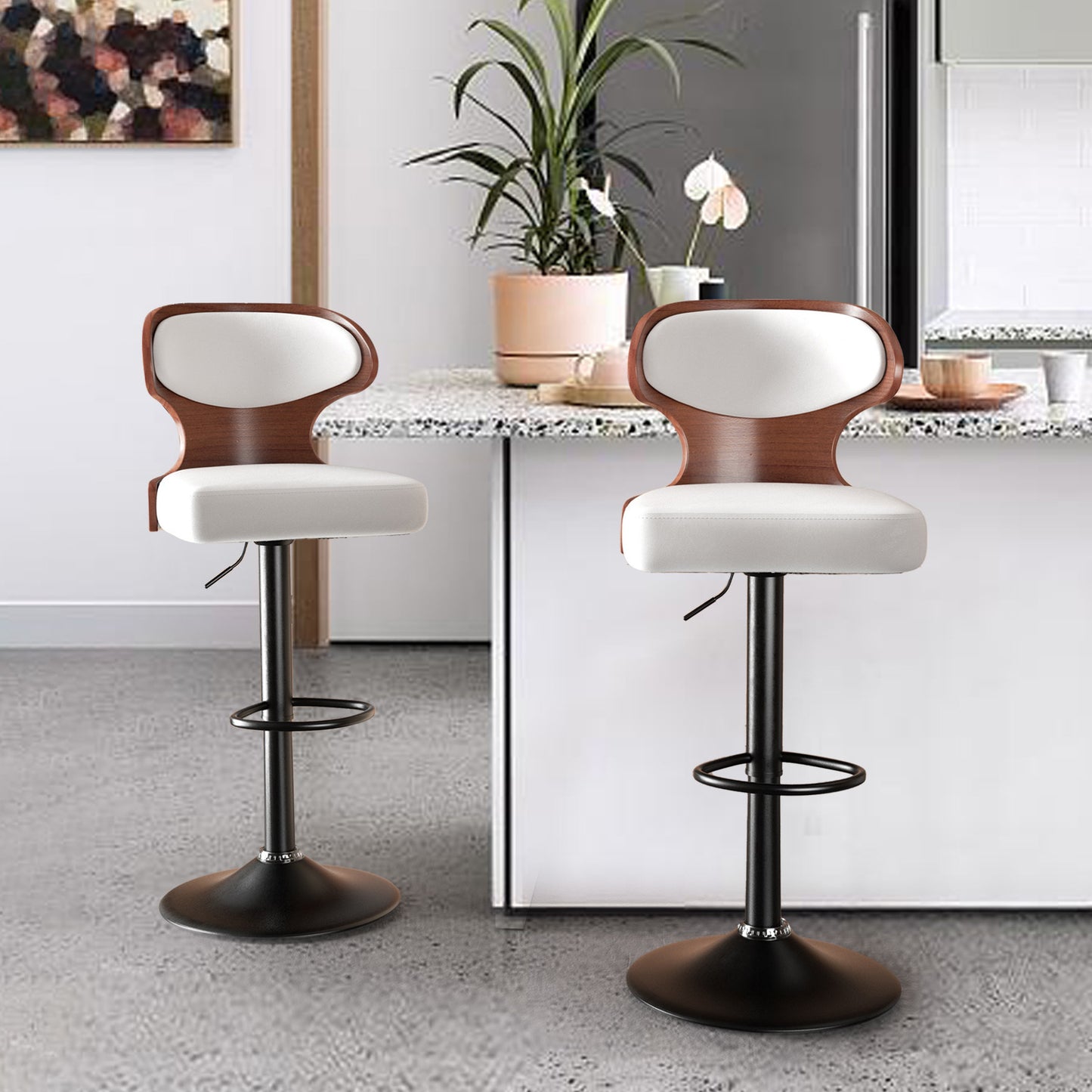 Viva Apollo Adjustable Swivel Bar Stools (Set of 2)