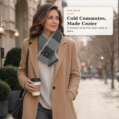 Plaid USB Heated Scarf with Soft Lining | Viva Elite