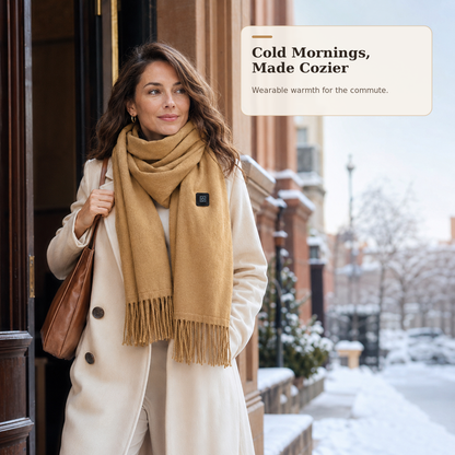 Viva Elite Electric Heated Scarf – USB Powered Neck Wrap with 3 Heat Settings for Outdoor Cycling, Skiing & Skating