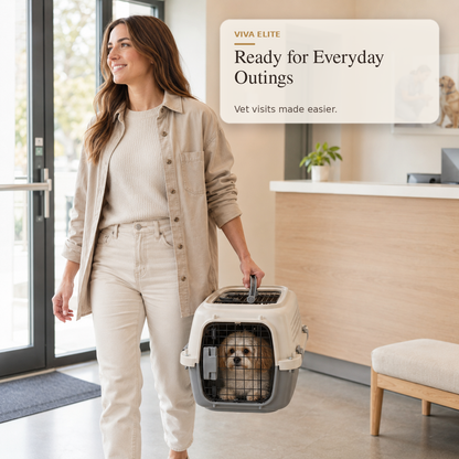 Hard-Sided Pet Carrier with Ventilation & Handle | Viva Elite