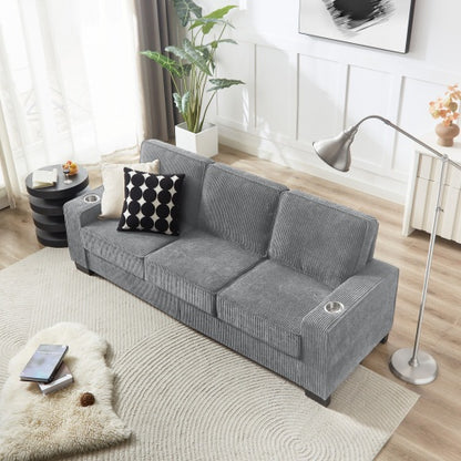 Viva Elite Smart Corduroy 3-Seater Sofa - The Future of Intelligent Comfort