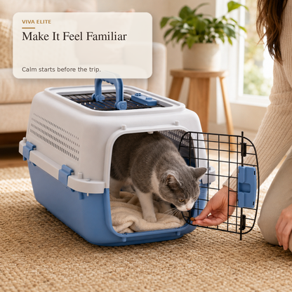 Hard-Sided Pet Carrier with Ventilation & Handle | Viva Elite
