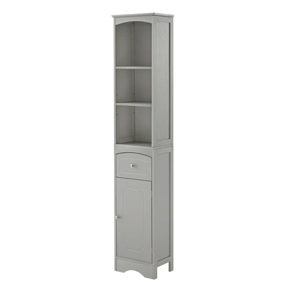 Tall Bathroom Storage Cabinet with Adjustable Shelves & Drawer – Maximize Your Space with Elegance