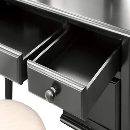 Viva Elite 5-Drawer Vanity Set with Mirror & Stool Collection - The Future of Complete Beauty