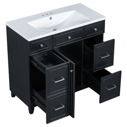 🛁 Viva Élan™ 36" Black Bathroom Vanity – The Heart of a Luxurious Bathroom