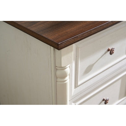 Rustic 6-Drawer Wooden Dresser - Spacious Farmhouse Storage Chest for Bedroom & Living Room