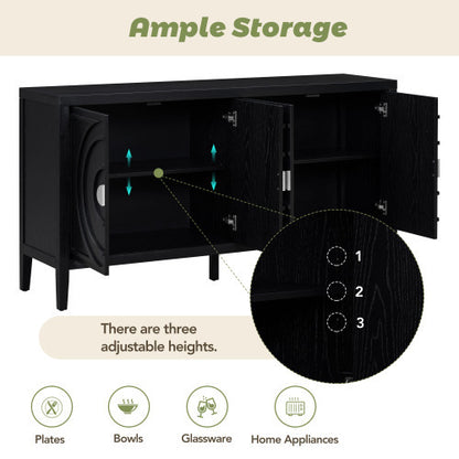 Viva Recessed Round Luxe Sideboard