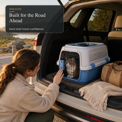 Hard-Sided Pet Carrier with Ventilation & Handle | Viva Elite