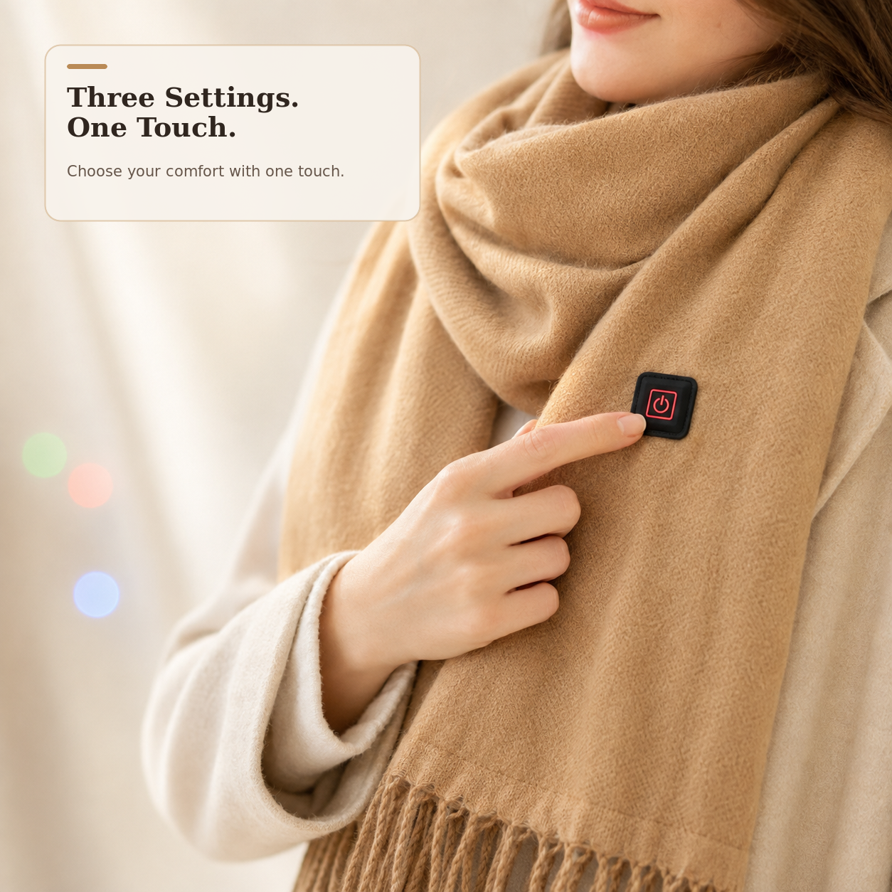 Viva Elite Electric Heated Scarf – USB Powered Neck Wrap with 3 Heat Settings for Outdoor Cycling, Skiing & Skating