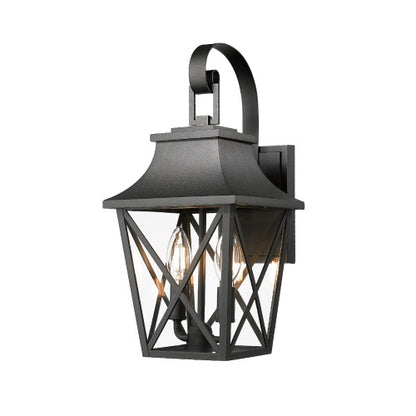 Black Outdoor Wall Light – Large Industrial Waterproof Exterior Light for Modern Farmhouse Porches & Entryways