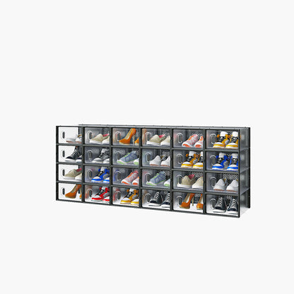 Viva Noir 24-Piece Modular Shoebox Storage Set