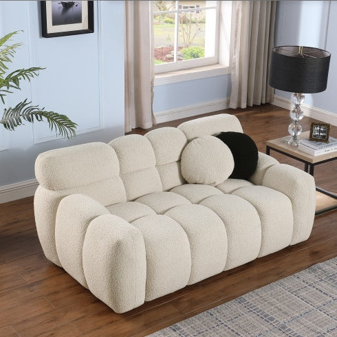 Viva Smart Living Collection: Bouclé Marshmallow 2-Seater Sofa