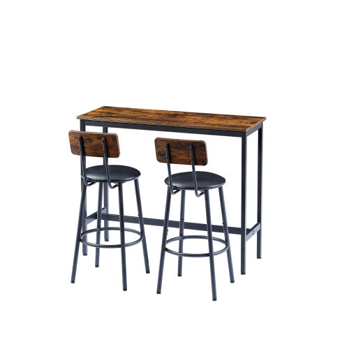 Viva Horizon Rustic Brown Bar Table Set