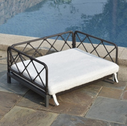 Black Rattan-Style Pet Sofa | Viva Atelier Fido