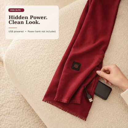 USB Heated Outdoor Scarf with 3 Heat Settings | Viva Elite