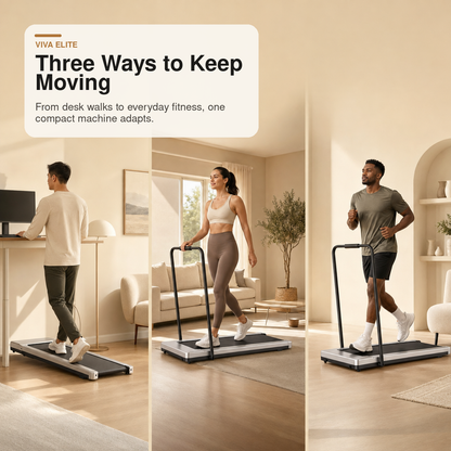 Compact Under-Desk Walking Treadmill with Remote & LED Display | Viva Elite