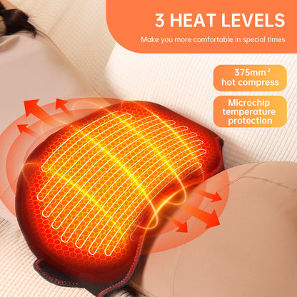 Fast Electric Heating Pad for Waist and Abdomen | Vibratory Massage Mode for Ultimate Relief