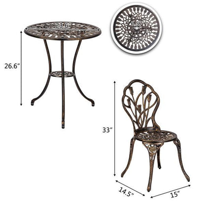 Bronze Accent Chair & Round Side Table Set | Viva