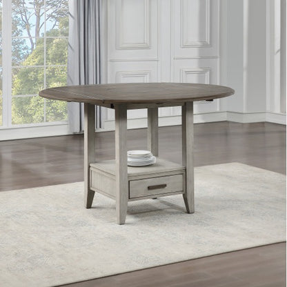 Dark Brown Drop-Leaf Counter-Height Dining Table | Viva Loftline