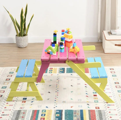 Viva Sprout Solid Wood Children’s Dining Table & Chairs Set