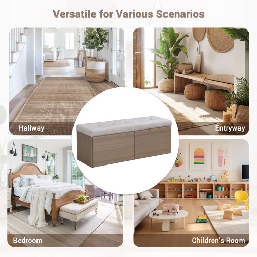 Viva Essentials: 49-Inch Storage Table & Footstool – Where Function Meets Fashion
