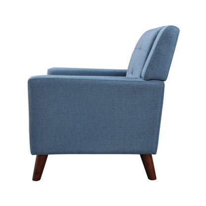 Greenmont Blue Tufted Upholstered Armchair | Viva