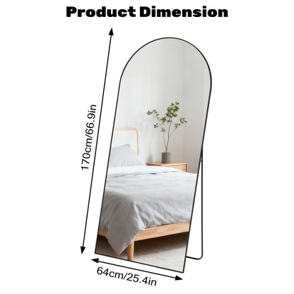 full length floor mirror black & gold 19 21 24 with full-body reflection view 2