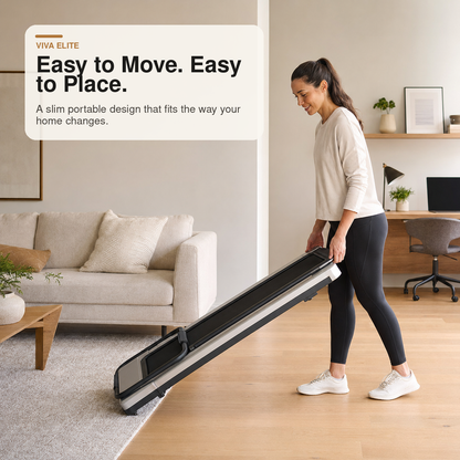 Compact Under-Desk Walking Treadmill with Remote & LED Display | Viva Elite