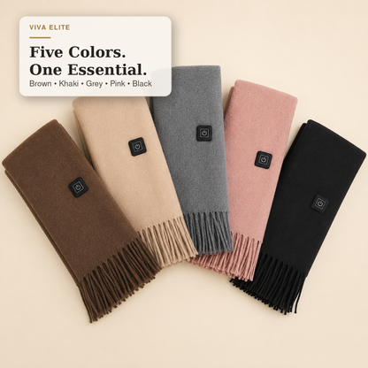 Viva Elite Electric Heated Scarf – USB Powered Soft Neck Wrap with 3 Heat Modes for Cycling, Skiing & Winter Outdoors