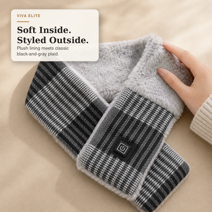 Plaid USB Heated Scarf with Soft Lining | Viva Elite