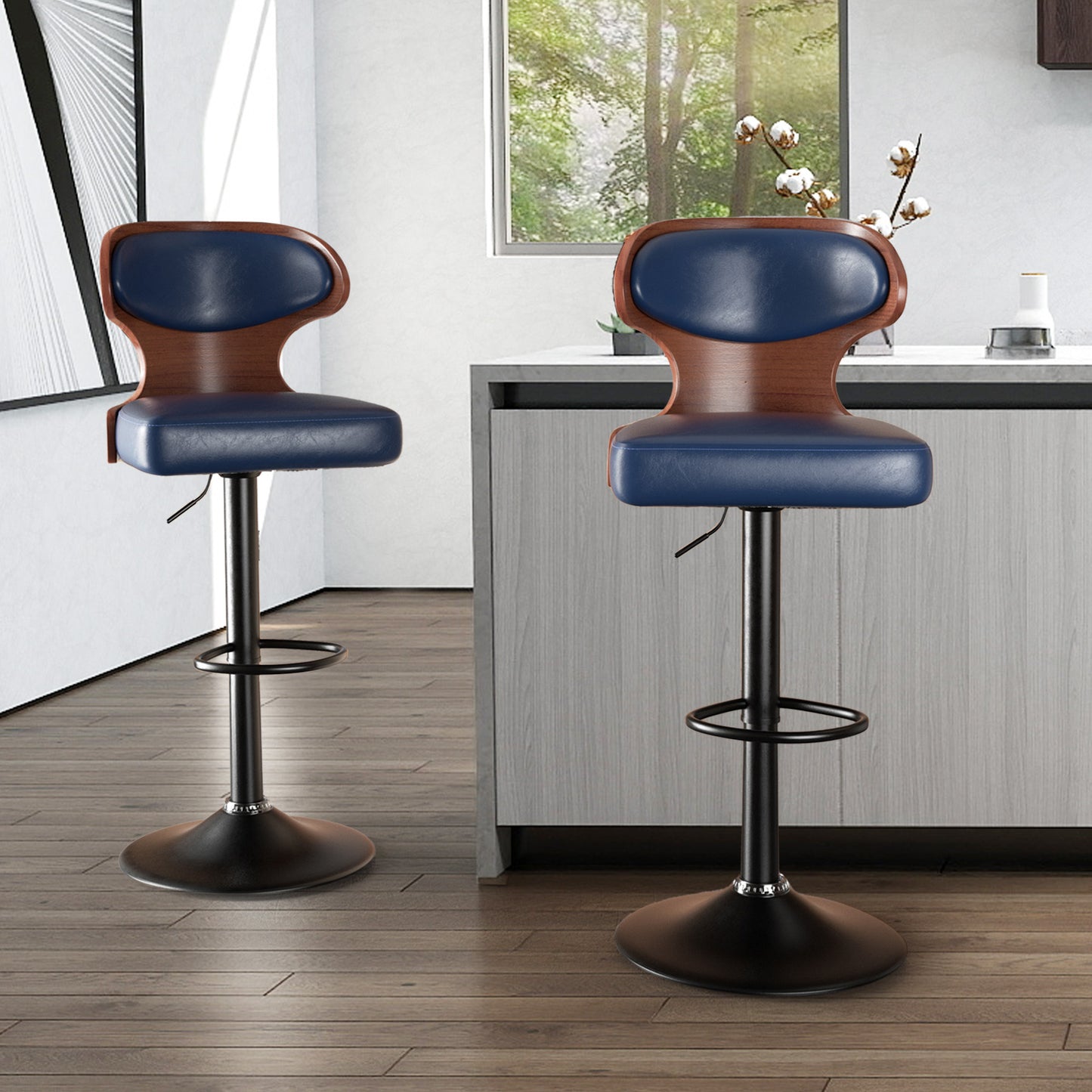 Viva Apollo Adjustable Swivel Bar Stools (Set of 2)