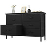 5 Drawer Dresser For Bedroom, Drawers With Wooden Top Metal Frame