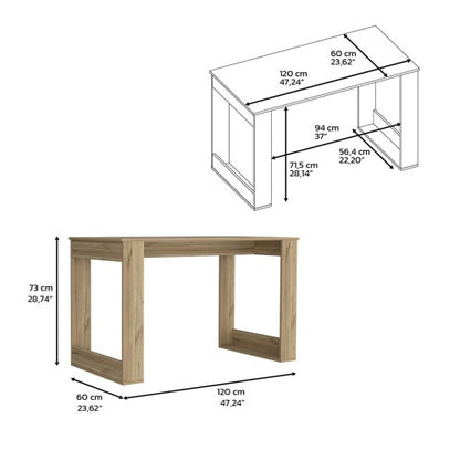 Light Oak Computer Desk | Viva Albion