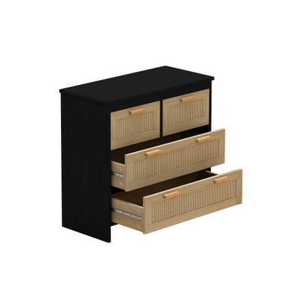 Viva Solis 4-Drawer Rattan Cabinet – Quiet Luxury Meets Everyday Storage