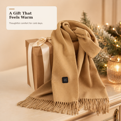 Viva Elite Electric Heated Scarf – USB Powered Neck Wrap with 3 Heat Settings for Outdoor Cycling, Skiing & Skating