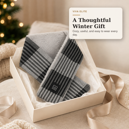 Plaid USB Heated Scarf with Soft Lining | Viva Elite